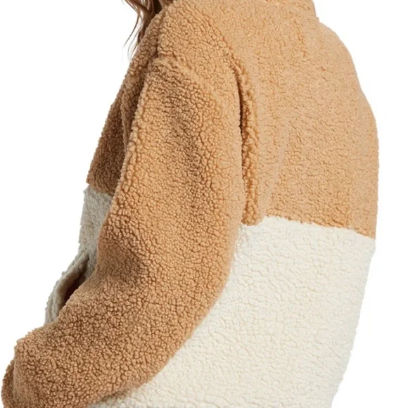 Women’s Billabong Horizon Color Block Half-Zip Fleece Pullover Sweatshirt Medium - Picture 6 of 8